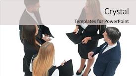  Presentation with team business top view - PPT layouts consisting of crs - view from the top business background and a  colored foreground