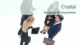  Presentation with team business top view - PPT layouts consisting of crs - view from the top business background and a cool aqua colored foreground