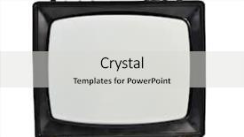  Presentation with vintage - Cool new presentation theme with crt monitor - vintage analog portable tv isolated backdrop and a light gray colored foreground