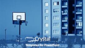  Presentation with march madness basketball final hoop - Beautiful presentation theme featuring crucible - image of a basketball hoop backdrop and a  colored foreground