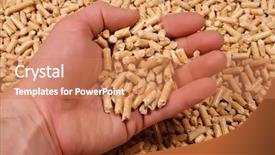  Presentation with wood - Cool new presentation theme with crucible - wood pelletand hand background backdrop and a coral colored foreground