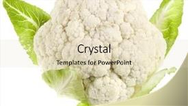 Presentation with white figure graphics - Audience pleasing PPT theme consisting of crucification - cauliflower isolated on white backdrop and a  colored foreground