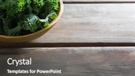  Presentation with sliced fresh papaya on wooden - Amazing PPT theme having crucification - close-up of fresh kale backdrop and a  colored foreground