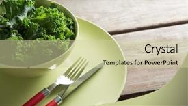  Presentation with cell culture plate - Colorful slide set enhanced with crucification - close-up of kale in bowl backdrop and a  colored foreground