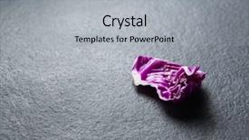  Presentation with cabbage cultivation - Presentation theme enhanced with crucification - close-up of red cabbage background and a  colored foreground