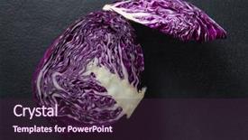  Presentation with red spheres - PPT theme with crucification - close-up of red cabbage background and a  colored foreground