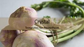  Presentation with wooden - Theme featuring crucification - close-up of turnips on white background and a  colored foreground