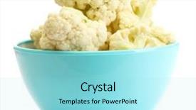  Presentation with cauliflower - Cool new slide deck with crucification - fresh cauliflower in bright bowl backdrop and a  colored foreground
