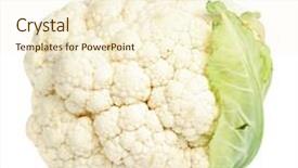  Presentation with cauliflower - Amazing slides having crucification - fresh raw cauliflower isolated backdrop and a  colored foreground