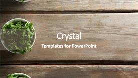  Presentation with brown wood texture - Theme having crucification - kale arranged in bowls background and a  colored foreground