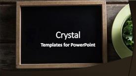  Presentation with view of the process - Slide deck consisting of crucification - overhead view of blackboard background and a  colored foreground