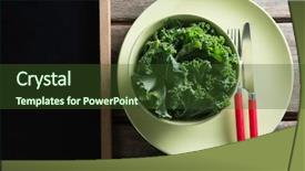  Presentation with christmas blank wooden signboard - Cool new PPT layouts with crucification - overhead view of kale backdrop and a  colored foreground