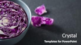  Presentation with slate - Amazing PPT theme having crucification - red cabbage in bowl backdrop and a  colored foreground
