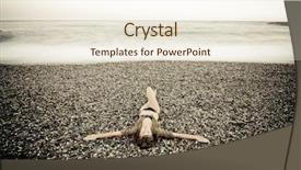  Presentation with being a single woman - PPT layouts consisting of crucified woman in stone beach background and a  colored foreground