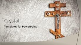  Presentation with crucifixion - Beautiful slides featuring crucifixion of jesus backdrop and a lemonade colored foreground