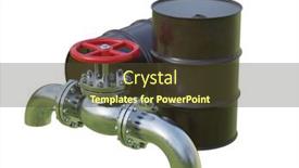  Presentation with oil production - Slides featuring crude-oil-gas-petroleum-production background and a tawny brown colored foreground