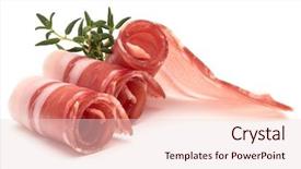  Presentation with italian - Beautiful slides featuring crudo or jamon raw ham backdrop and a lemonade colored foreground