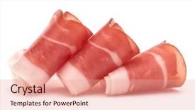  Presentation with italian - Presentation theme enhanced with crudo or jamon raw ham background and a coral colored foreground