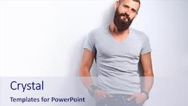  Presentation with little man baby - Audience pleasing theme consisting of cruel - portrait of handsome man standing backdrop and a sky blue colored foreground