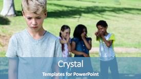  Presentation with teasing - Colorful PPT layouts enhanced with child different race - friends teasing a boy backdrop and a teal colored foreground