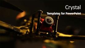  Presentation with camera - PPT layouts consisting of cruise-camera-of-fpv-copter and a black colored foreground