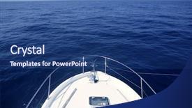  Presentation with mediterranean food - Slides enhanced with cruise food - bow of yacht white boat background and a ocean colored foreground