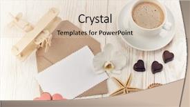  Presentation with honeymoon - Audience pleasing slides consisting of cruise food - cup of coffee cookies backdrop and a lemonade colored foreground