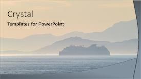  Presentation with cruise ship - PPT theme featuring cruise-liner-ship-silhouette background and a lemonade colored foreground