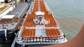  Presentation with river - Colorful slides enhanced with riverboat - cruise on the river seine backdrop and a coral colored foreground