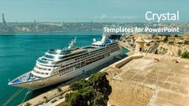  Presentation with malta - PPT layouts having cruise port of valletta malta background and a light blue colored foreground