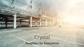  Presentation with cruise ship - Audience pleasing presentation consisting of cruise-ship-and-empty-dock backdrop and a soft green colored foreground