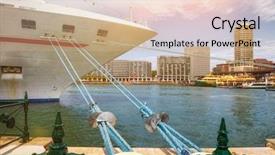  Presentation with sydney - Slide set featuring cruise ship at sydney background and a soft green colored foreground