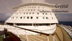  Presentation with cruise ship - Beautiful slides featuring cruise ship bow backdrop and a coral colored foreground
