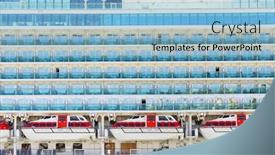  Presentation with cruise ship - Presentation theme consisting of cruise-ship-cabins-background background and a  colored foreground