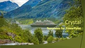  Presentation with unesco - Beautiful presentation featuring cruise-ship-cruise-liners backdrop and a tawny brown colored foreground
