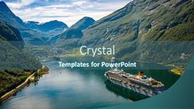  Presentation with cruise ship - Amazing PPT layouts having cruise-ship-cruise-liners backdrop and a ocean colored foreground