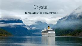  Presentation with cruise ship - Slide deck having cruise-ship-cruise-liners background and a lemonade colored foreground