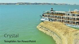  Presentation with abu simbel - PPT layouts with cruise-ship-in-abu-simbel background and a seafoam green colored foreground