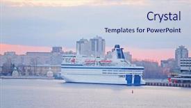  Presentation with cruise ship - Amazing theme having cruise ship in st petersburg port russia backdrop and a lemonade colored foreground