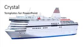  Presentation with ship navigation - Colorful slides enhanced with cruise ship isolated backdrop and a white colored foreground
