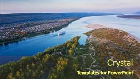  Presentation with cruise ship - Slide set consisting of cruise-ship-moves background and a tawny brown colored foreground