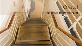  Presentation with cruise ship - Colorful PPT layouts enhanced with cruise ship stairs backdrop and a coral colored foreground