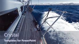  Presentation with cruise ship - Audience pleasing slide deck consisting of cruise-yachting-ship-luxury-boats backdrop and a ocean colored foreground