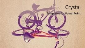  Presentation with shadow - Presentation theme having cruiser bicycle with a shadow background and a lemonade colored foreground