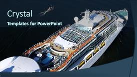  Presentation with air - Slides with cruiser-liner-from-air background and a navy blue colored foreground