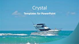  Presentation with boat - Amazing slides having cruising-along-in-a-boat backdrop and a teal colored foreground