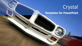  Presentation with muscle - PPT theme with cruising-muscle-car background and a teal colored foreground