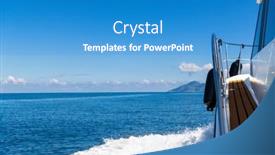  Presentation with sailboat - PPT theme with cruising-sailboat-sailing background and a teal colored foreground