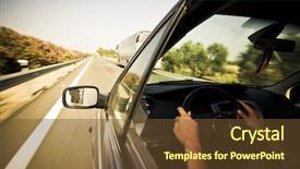  Presentation with speed - Cool new presentation theme with cruising the highway at high backdrop and a tawny brown colored foreground