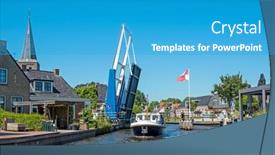  Presentation with traditional - Presentation design featuring cruising-through-the-traditional-village background and a teal colored foreground